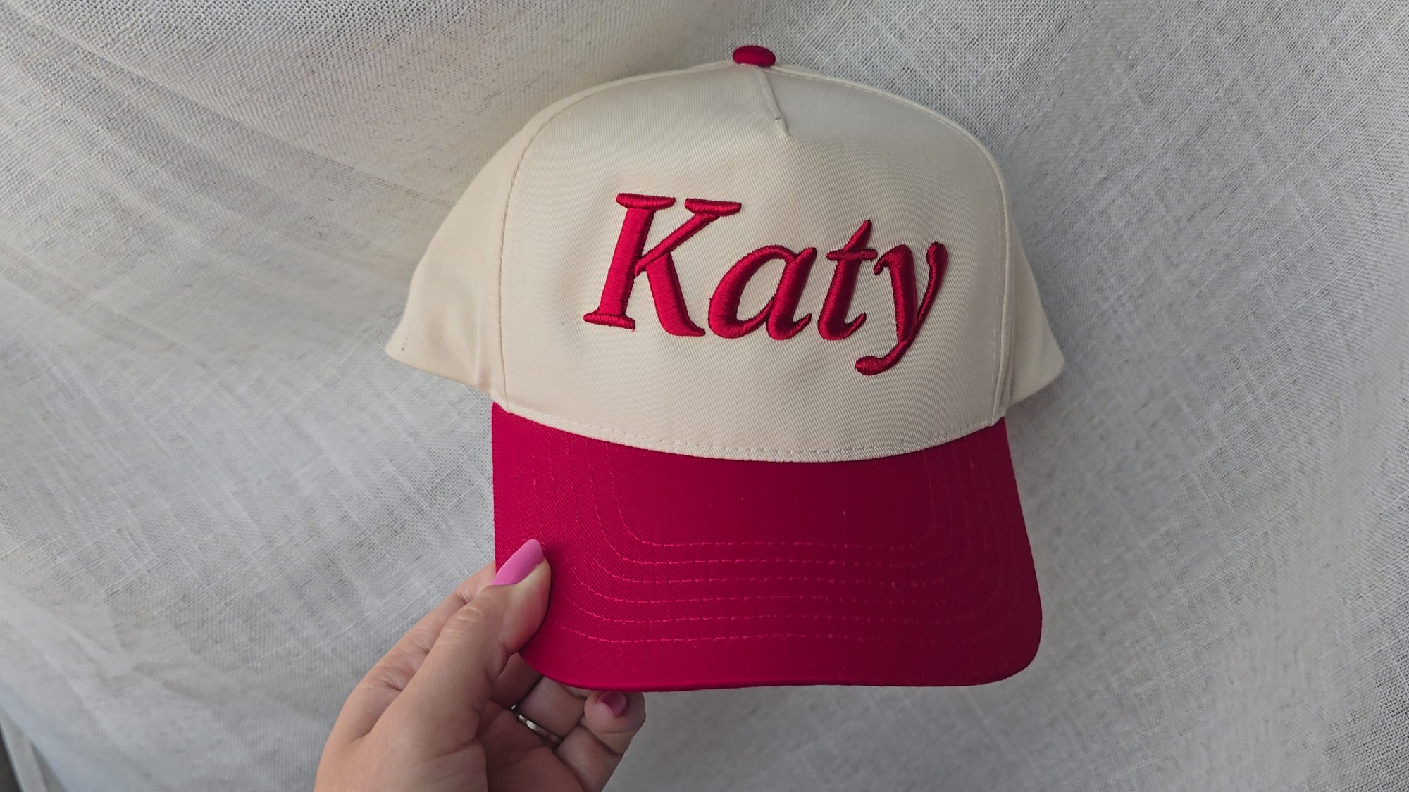 Katy Hat – Bold 3D Puff Embroidered Streetwear Cap